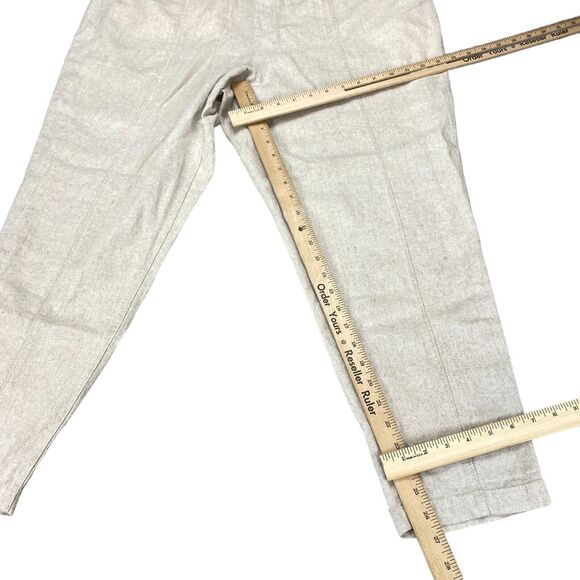 Old Navy Linen Pants Womens XL Beige Casual Flat Front Straight Leg Drawstring - Picture 4 of 16